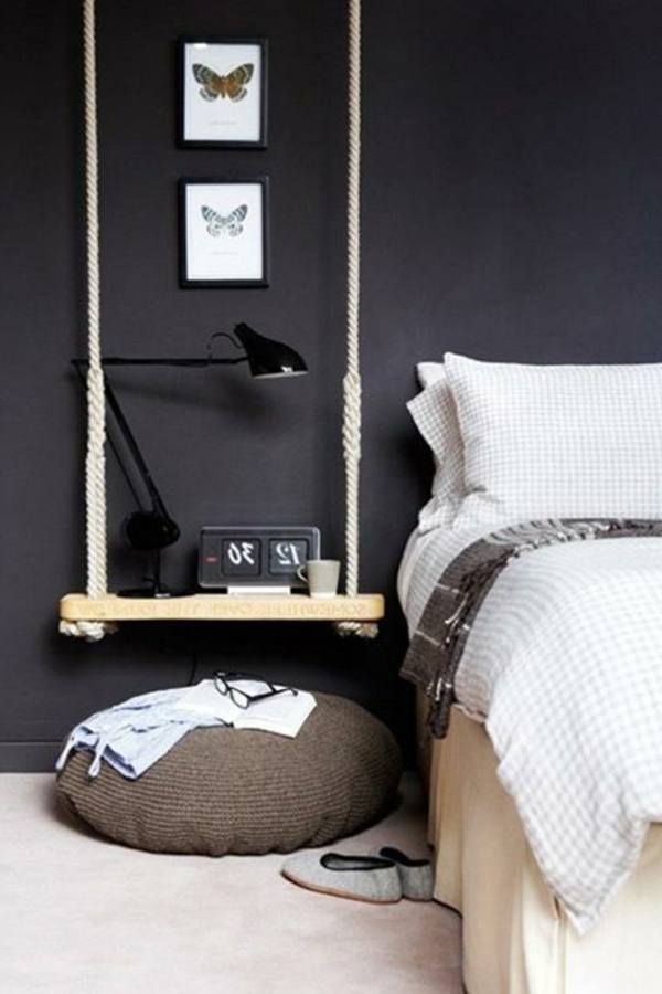 holz paletten möbel selbst basteln DIY ideen schlafzimmer