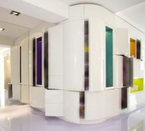 Modernes Apartment mit lebendiger Farbpalette in der rumänischen Hauptstadt Bukarest