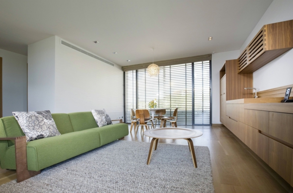 neubau häuser grün sofas wohnzimmer
