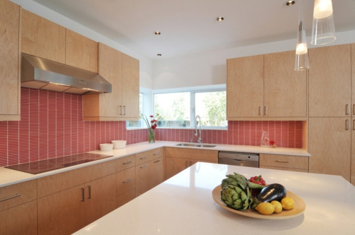 Rote Küchenrückwand - 15 hinreißende Küchenideen