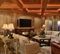 15 traditionelle Wohnzimmer mit Kassettendecken