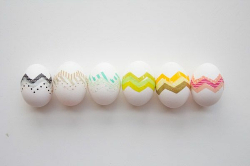 washi tape eine bunte reihe eier