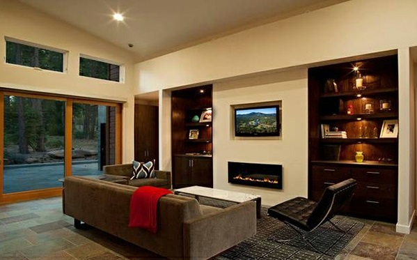 wohnzimmer design schick modern lounge sessel leder sofa