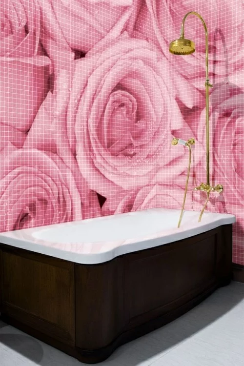 originell einrichtung Badezimmer und Badezimmerfliesen rosen