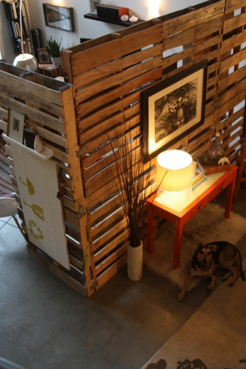 bastelideen trennwand Coole Möbel aus Europaletten DIY 