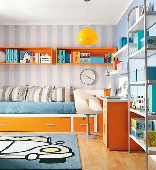  regale bücher Farbgestaltung fürs Jugendzimmer streifen