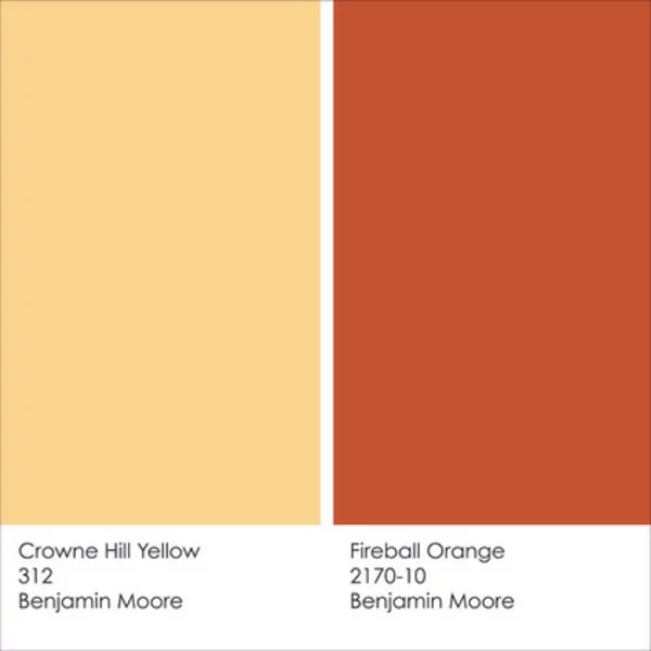 Farbgestaltung und Wandfarben Ideen feuerball gelb orange