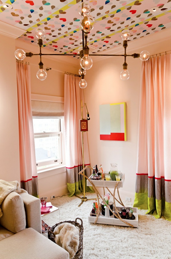 modern rosa Jugendzimmer und Aufenthaltsraum für Teenager 
