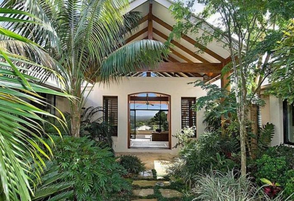 palmen Gartengestaltung Gartenideen landschaft trends einladend gartenhaus