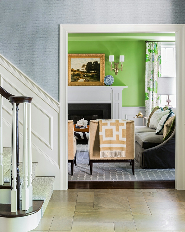  bettdecke grün wand  Einrichtungsideen fürs Wohnzimmer