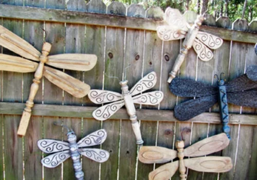 holz dekoartikel Gartendeko DIY gartengestaltung libelle