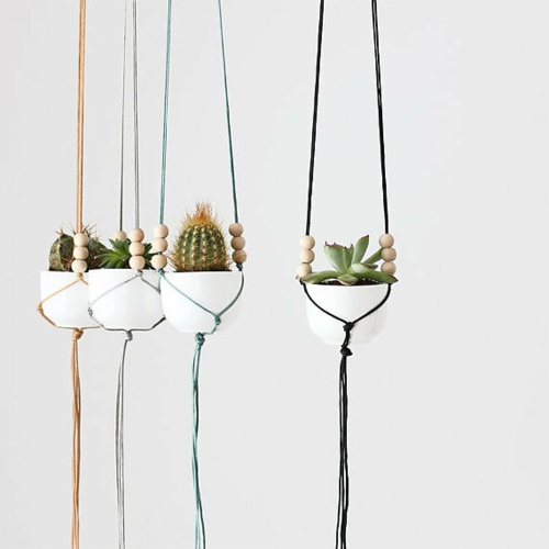 gartengestaltung minimalistisch hängetöpfe Selbstgemachte Gartendeko DIY 