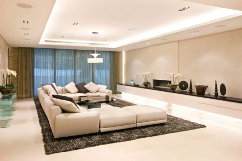  hell deckenverkleidung Tolle Deckengestaltung im Wohnzimmer modern