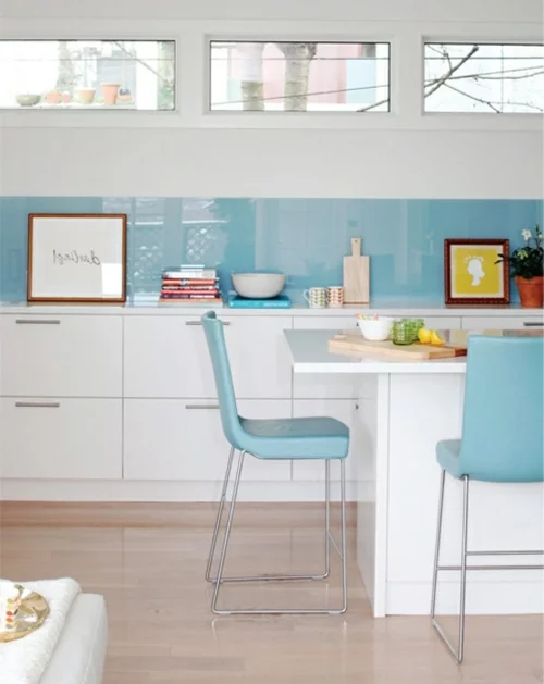  Glasrückwand küche glanzvoll farben leuchtend esszimmer