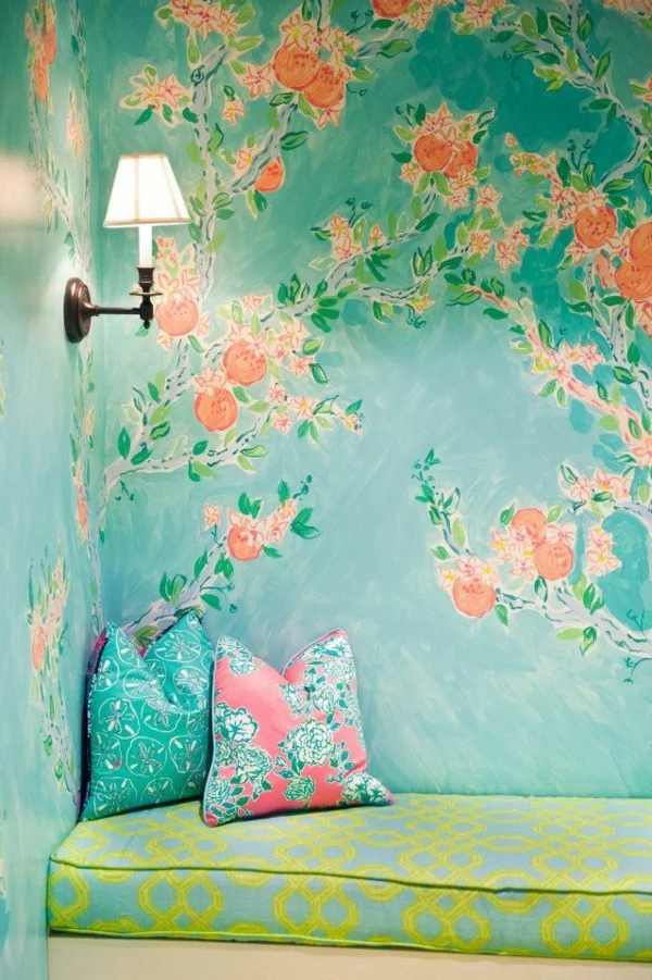 Wände Wohnideen für erstaunliche Wanddekoration frische farben