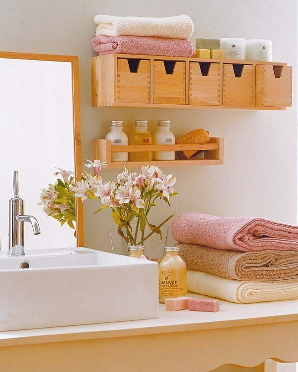 dekoideen ikea wandkästen tücher badezimmer spiegel