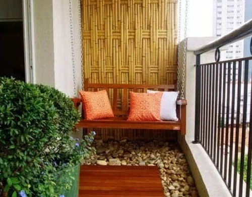 außenbereich belkongestaltung planen bambuswand