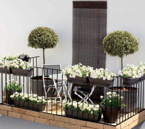 gestaltung bewohnlich entwerfen idee gemütlich pflanzen balkon