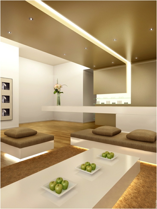 beleuchtung minimalistisch modernes wohnzimmer gestalten farbgestaltung designer möbel