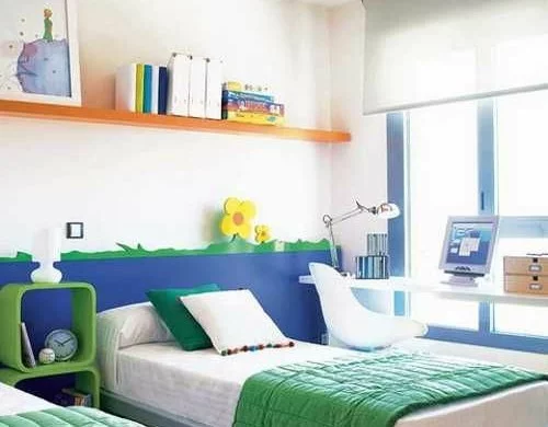 Farbgestaltung fürs Jugendzimmer in blau und grün 