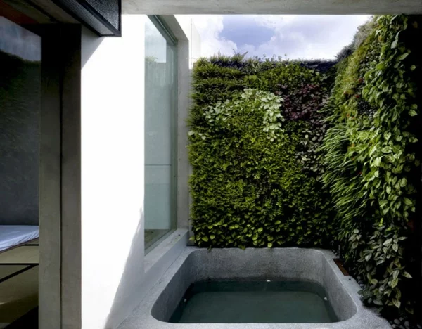 frisch architektur garten vertikal hinterhof badewanne