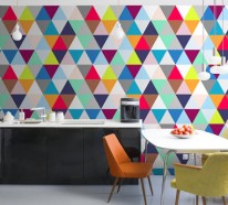 Geometrische Muster als Wanddekoration und andere interessante Ideen