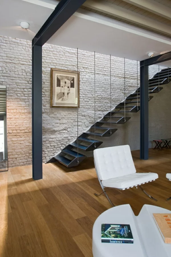 interior designideen originell geländer stufen