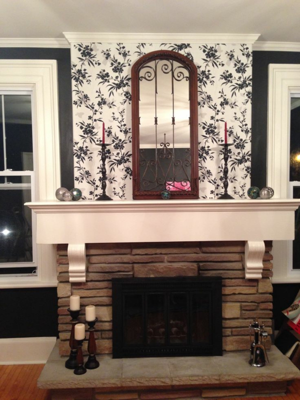 Tolle Ideen, wie man den Kamin dekorieren kann