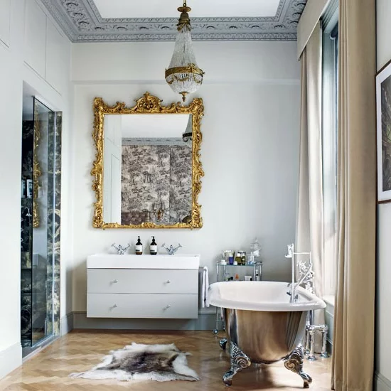 klassisch luxus wandspiegel rahmen badezimmer