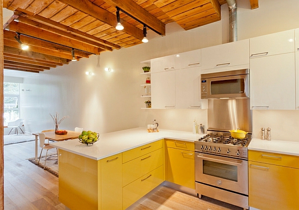 möbel gelb holz küchen haushalt  zimmerdecke rustikal