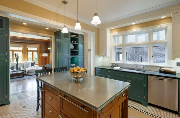 küchenarbeitsplatten granit oder zink küche palanen einrichtungsideen