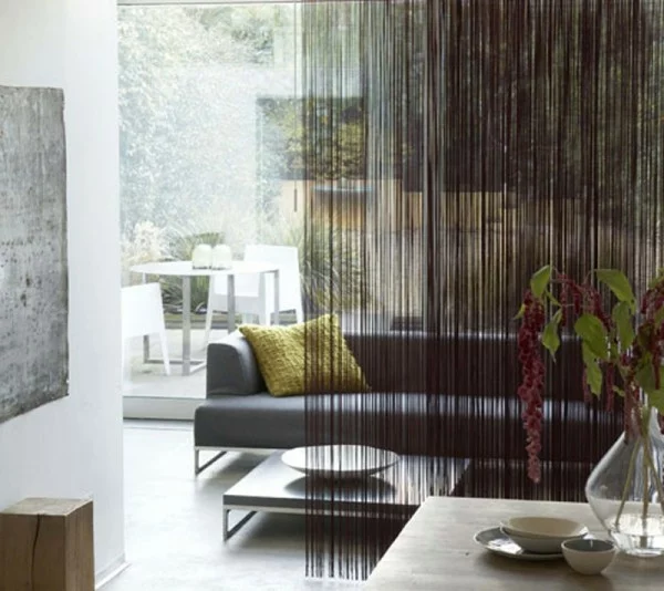 luxus perlenvorhang raumteiler sofa wohnzimmer