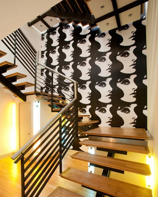 moderne interiorideen treppe geländer wanddeko