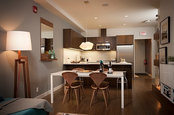 Pendelleuchte, welche den Blickpunkt im Raum darstellt