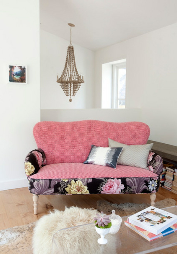 rosa sofa kissen Polstermöbel und Wohnlandschaft weiß einrichtung
