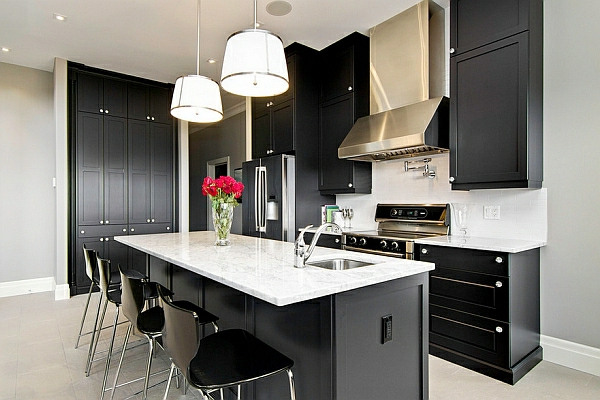 schwarz farben für küchenschränke ideal wahl contemporary minimalismus