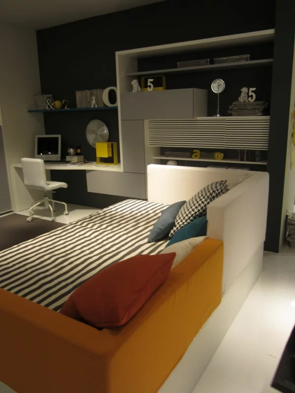 teenager zimmer design ideen sofa dekokissen 