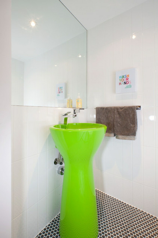 Badezimmer Ideen badideen badeinrichtung contemporary waschbecken grün