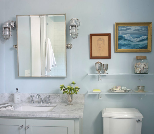wandegale für Badezimmer  wandgestaltung waschbecken spiegel