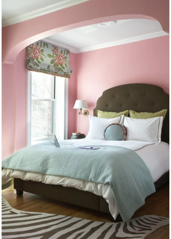 Farbgestaltung und Wandfarben Ideen schlafzimmer rosa