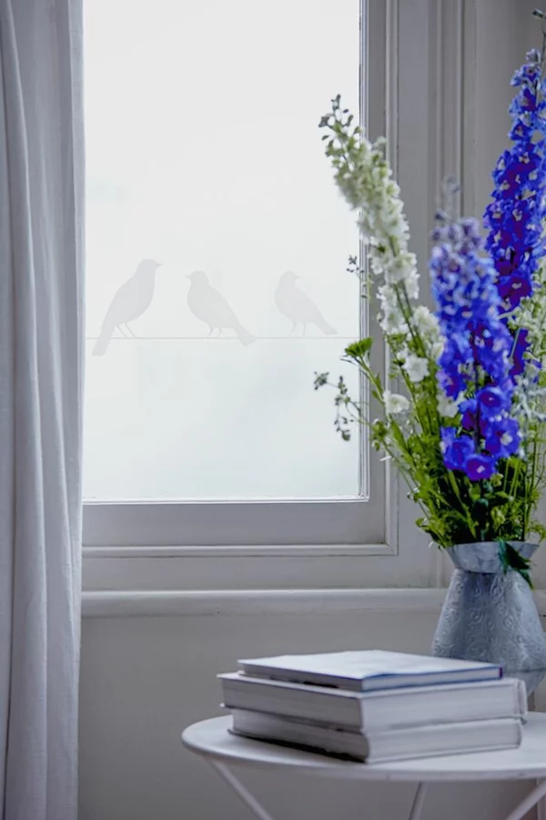  Sichtschutzfolie Fenster glastüren selbstklebend elegant blüten
