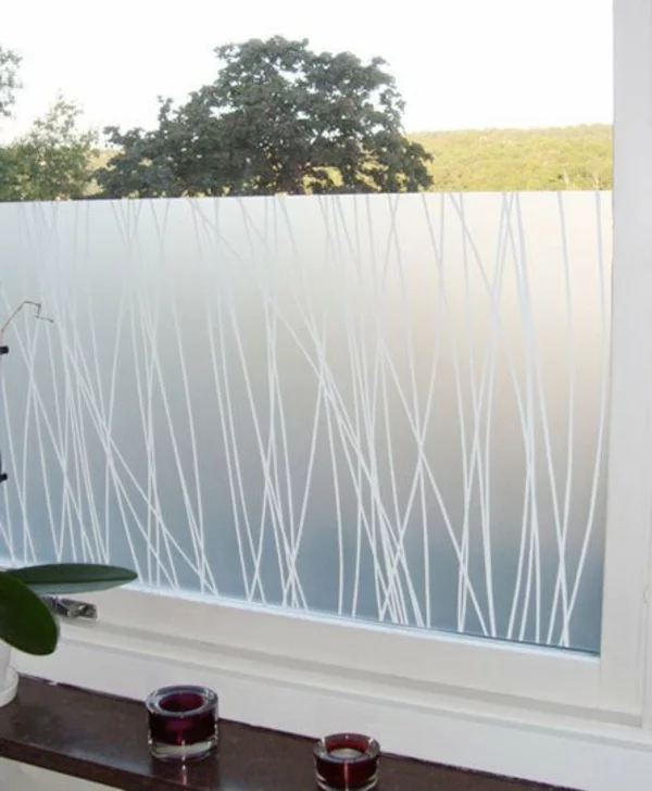 Sichtschutzfolie glastüren Fenster selbstklebend elegant umgebung