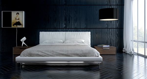 Große Pendelleuchten im schlafzimmer minimalistisch stil