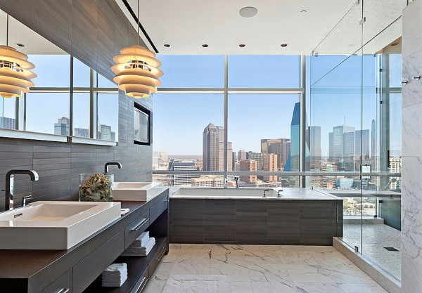 Moderne luxuriöse details im badezimmer