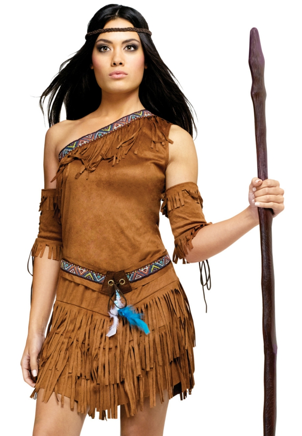 Pocahontas Kostüm zeichnung erdfarben
