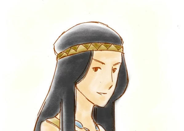Pocahontas Kostüm zeichnung stoff haarband 