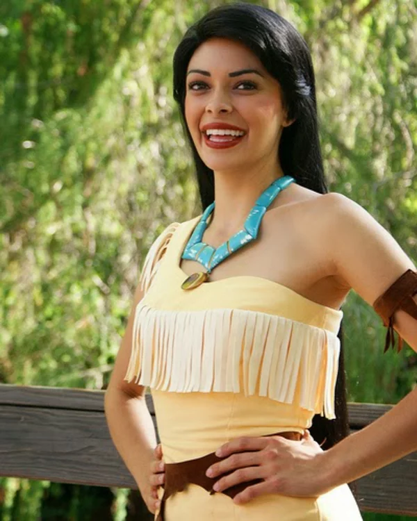 Pocahontas Kostüm zeichnung stoff mode