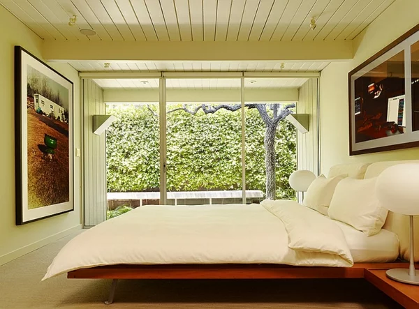 Schlafzimmer minimalistisch einrichten bettdecke weich