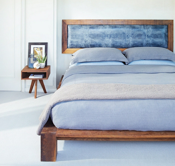 Schlafzimmer minimalistisch einrichten rustikal holz