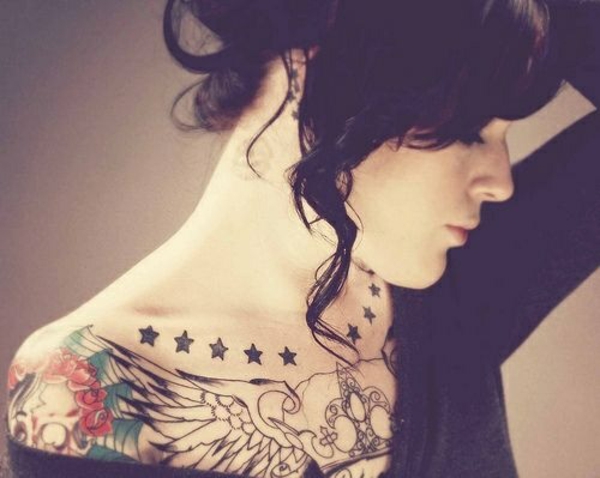 Tattoo Sterne bilder vorlage bedeutung kunstvoll